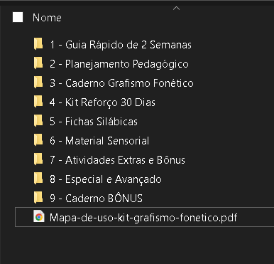 Conteúdo completo organizado do KiT GRAFiSMO FONÉTiCO